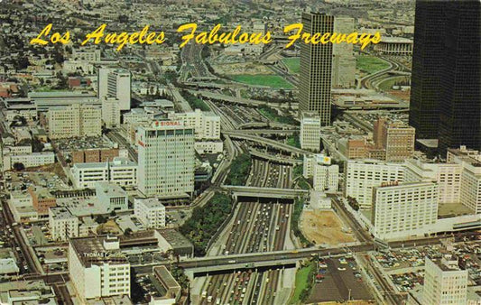 73966394 LOS ANGELES California USA Fabulous Freeways Downtown aerial view