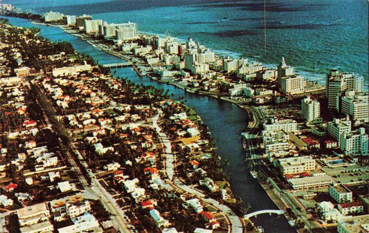 73966660 Miami Beach Aerial view of the gold coast