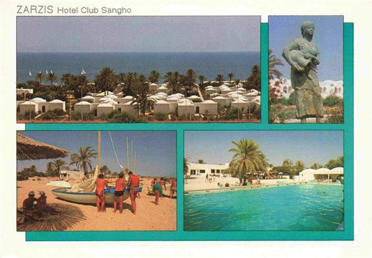 73967031 Zarzis Tunisia Panorama Statue Beach Swimming Pool