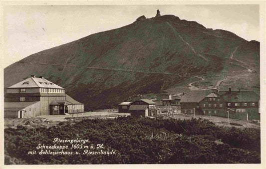 73967517 Brueckenberg Krummhuebel Riesengebirge PL Schneekoppe mit Schlesierhaus