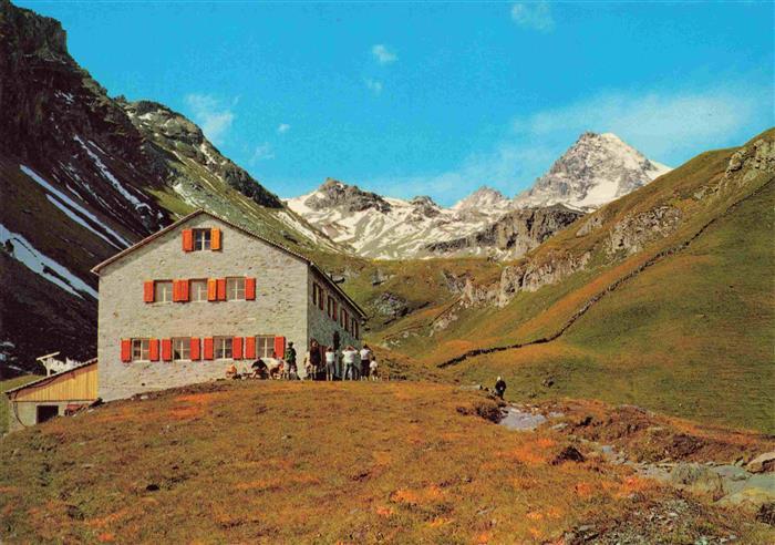 73969313 Lucknerhuette 2233m Koednitztal Kals Grossglockner AT Berghaus Blick ge