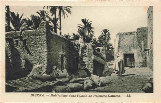 73969087 Biskra Algerie habitations dans l'Oasis de Palmiers Dattiers