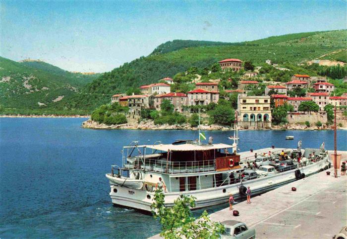 73969509 Rabac Croatia Panorama mit Faehre