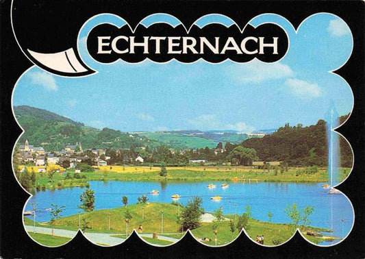 73969587 Echternach Luxembourg Vue panoramique avec lac