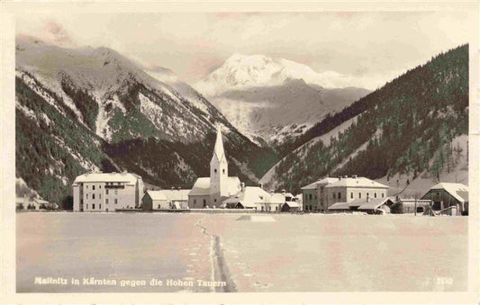 73969634 Mallnitz Tauernbahn Kaernten AT Ortsansicht mit Kirche Blick gegen Hohe