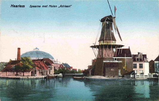 73969646 HAARLEM NL Spaarne met Molen Adriaan