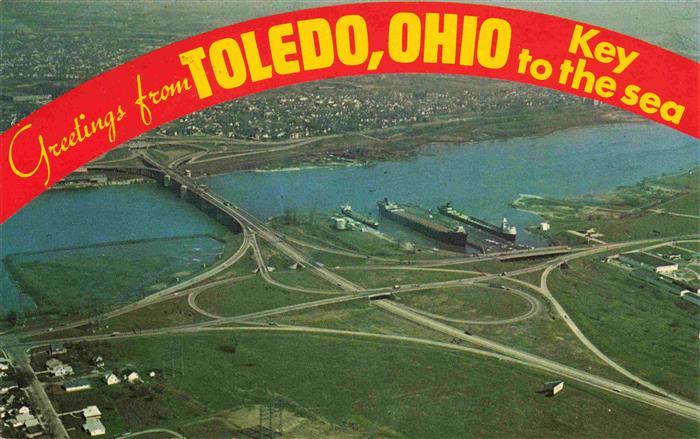 73969657 Toledo Ohio Craig Memorial Bridge aerial view