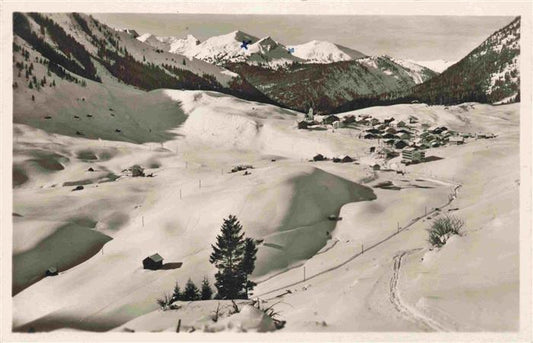 73969681 Berwang Tirol AT Panorama Schiparadies Alpen Blick gegen die Raazalpe