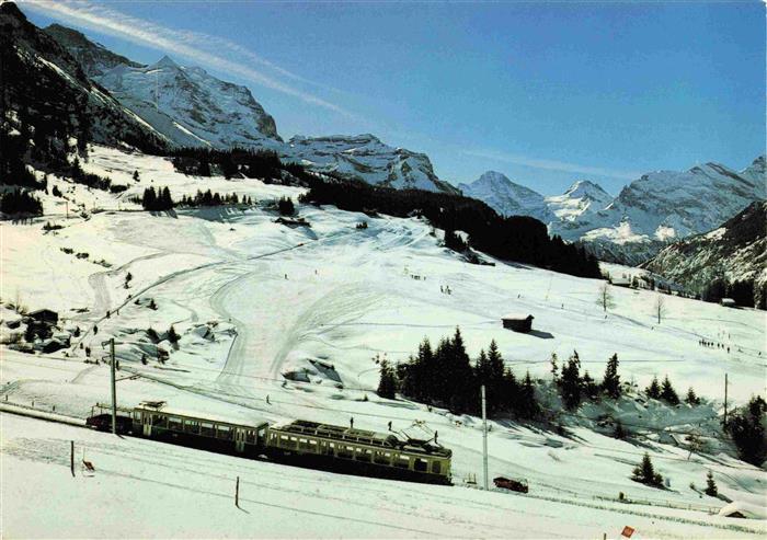 74026058 Eisenbahn Railway Chemin de Fer Wengen Jungfrau Breithorn Schweiz