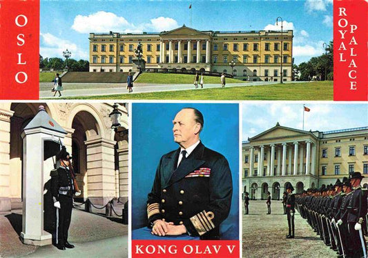 74026973 Adel Norwegen Koenigshaus Oslo Royal Palace Kong Olav V