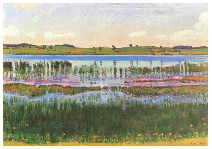 74027291 Hodler Ferdinand Kuenstlerkarte Lac Marshy Shore Basel Museum