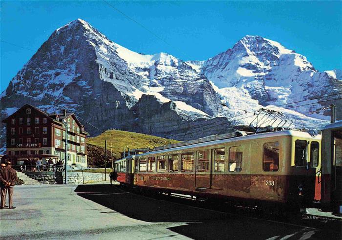 74027900 Eisenbahn Railway Chemin de Fer Scheidegg Eiger Gletscher Moench Schwei