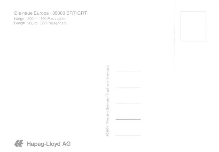 74027917 Schiffe Oceanliner Neue Europa 35000 BRT GRT