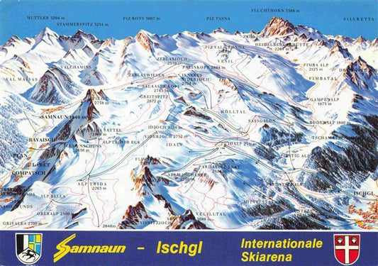 74031249 Ski-Abfahrt Skiing-- Ischgl Samnaun Schweiz