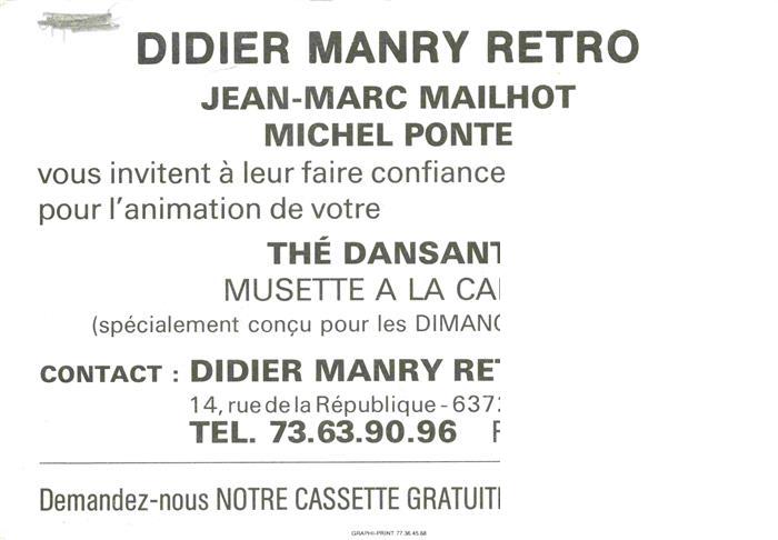 74032258 Musikanten Didier Manry Retro Ennezat France Accordeon