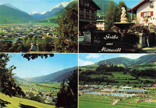 73970671 Mittersill Oberpinzgau AT Markt mit Felbertauern Marktplatz mit Brunnen