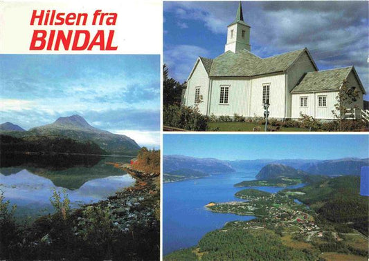 73970672 Bindal Norge Norway Sorfjorden med Heilhornet Vassas kirke Terrak