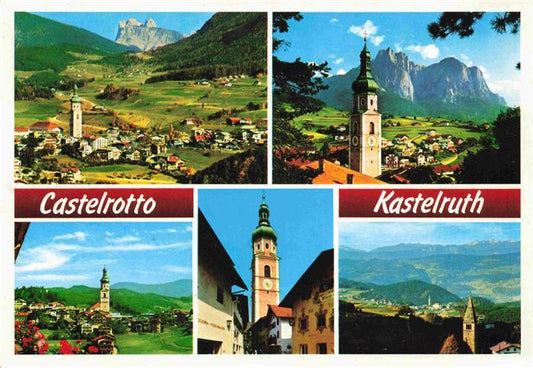 73970674 Castelrotto  Kastelruth Suedtirol IT Panorama Kirchen Teilansichten