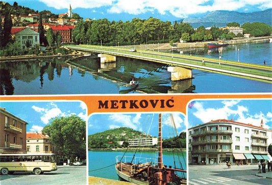 73970691 Metkovic Croatia Bridge Bus Fishing Boat Local Party