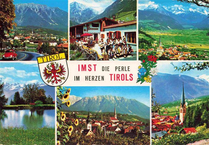 73984803 Imst Tirol AT Gesamtansicht mit Alpenpanorama Kirche Latschenhuette Son