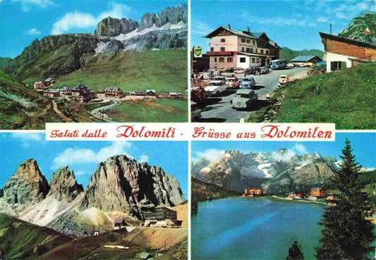 73985826 Sexten Sesto Suedtirol IT Panorama Drei Zinnen Dolomiten Bergsee Bergho