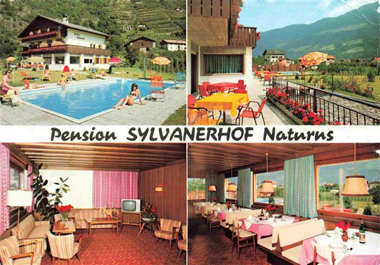 73985200 Naturns Naturno South Tyrol IT Pension Sylvanerhof Dining room Terrace Swim