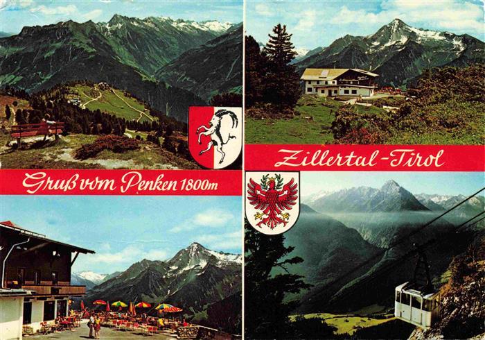 73985393 Mayrhofen Zillertal Tirol AT Penkenbahn Gasthof Gschoesswand Alpenpanor