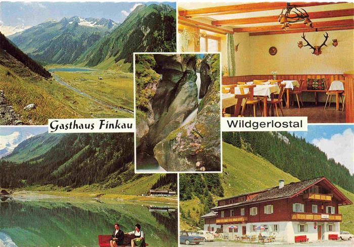 73985395 Gerlos Zillertal AT Gasthaus Finkau Panorama Wildgerlostal Schlucht Was