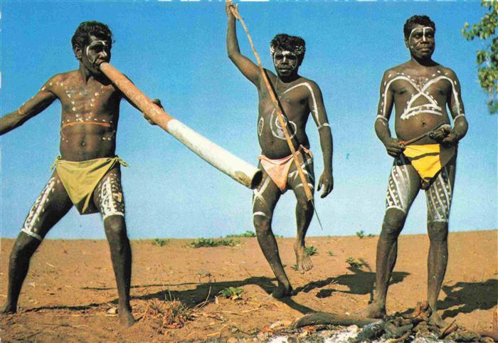 73985424 Gympie Australia Australian aboriginal musicians with music sticks and