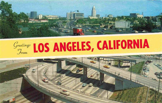 73993776 LOS ANGELES California USA Civic Center Bottom Freeway