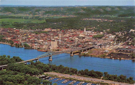 73993807 Wisconsin US-State Mississippi River La Crosse Fliegeraufnahme