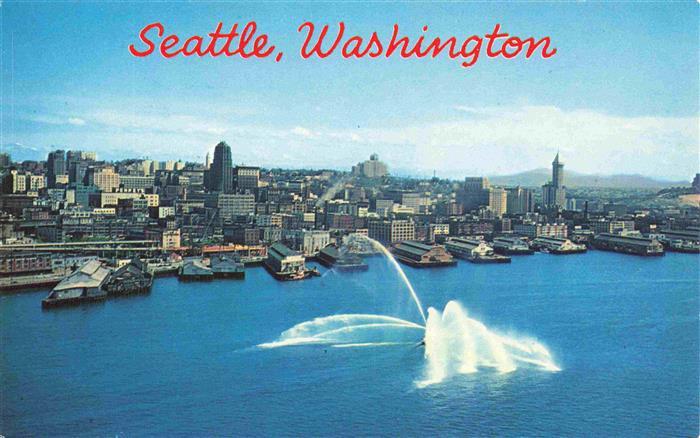 73994165 Seattle Washington USA The spray of the city fireboat for the metropoli