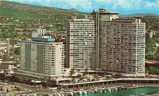 73994191 Waikiki Honolulu Hawaii USA Ilikai Hotel et le port de plaisance