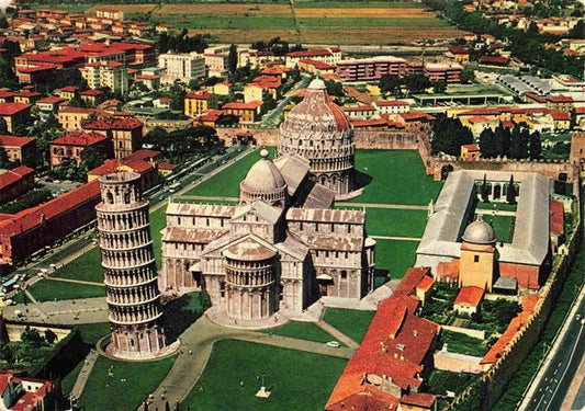 73994508 PISA Toscana IT aerial photograph with cathedral and leaning tower