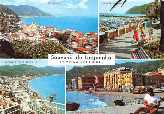 73995352 LAIGUEGLIA Savona Liguria IT Panorama Spiaggia dall alto Promenade Spia