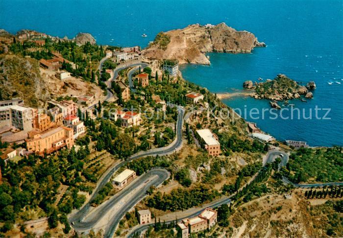 73740868 Taormina Sicilia Vue aerienne Isola Bella