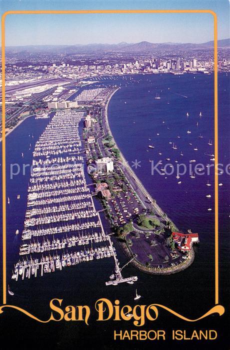 73744603 San Diego California Harbor Island aerial view