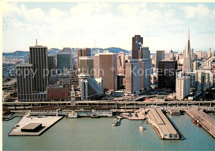 73744623 San Francisco California Embarcadero Center and Waterfront aerial view