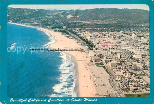 73744642 Santa Monica en Californie Vue aérienne du littoral californien