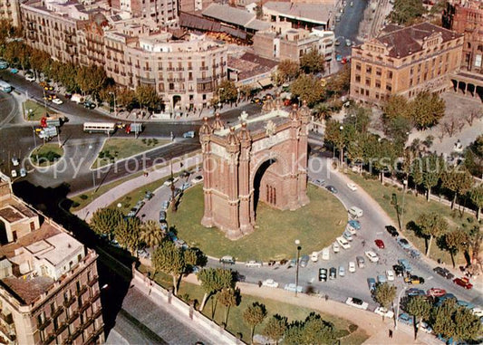 73746330 Barcelona Cataluna Arc de Triomphe Fliegeraufnahme