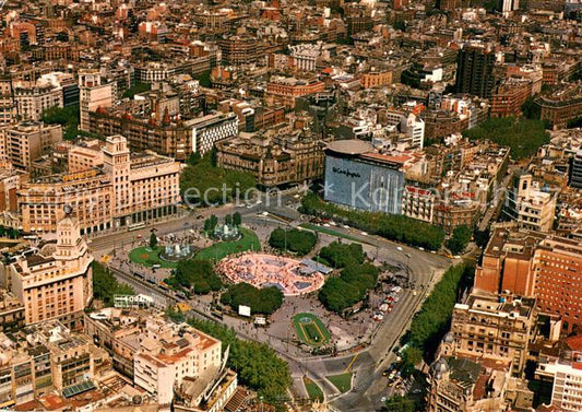 73744997 Barcelona Cataluna Plaza de Cataluna Fliegeraufnahme