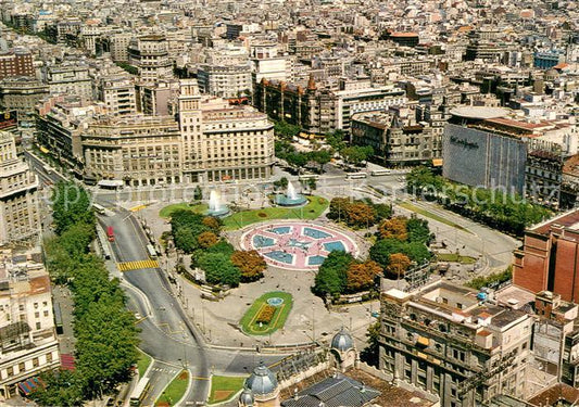 73757184 Barcelona Cataluna Fliegeraufnahme Plaza de Cataluna