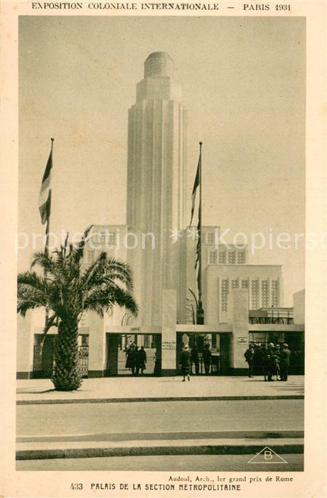 73786604 Exposition Coloniale Internationale Paris 1931 Braun Nr.433 Palais de l