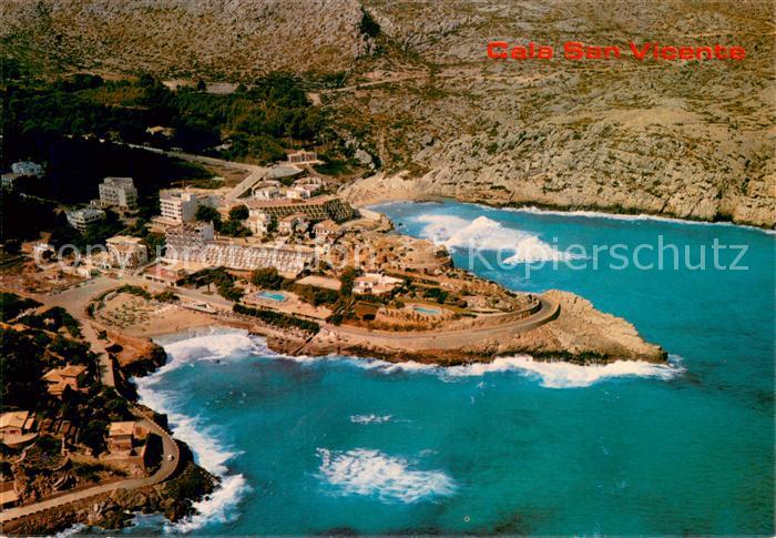 73760310 Cala San Vicente Mallorca Fliegeraufnahme