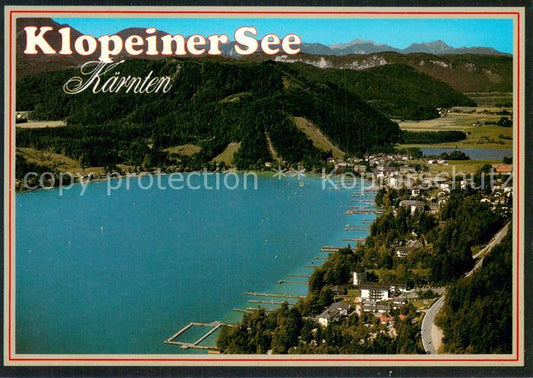 73760921 Klopeinersee Kaernten AT Fliegeraufnahme mit Seelach und dem Kleinsee