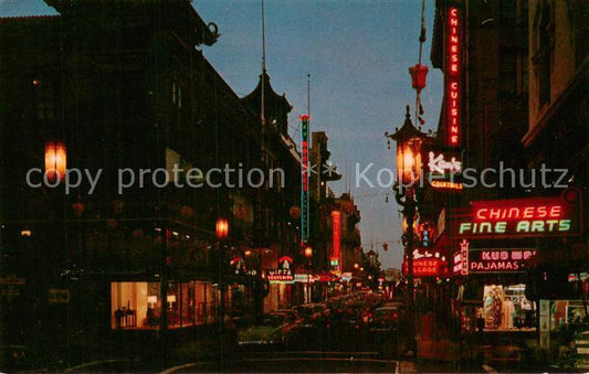 73763093 San Francisco California Chinatown at night