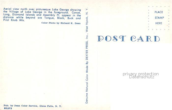 73764005 Lake George New York Aerial view north over Lake George