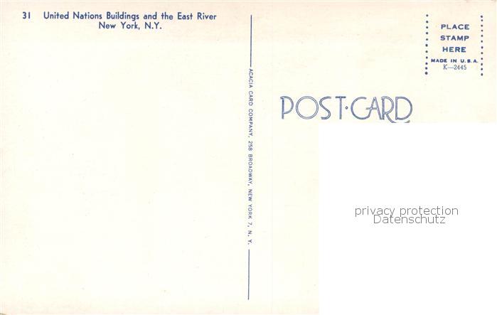 73764006 Bâtiments des Nations Unies à New York et East River