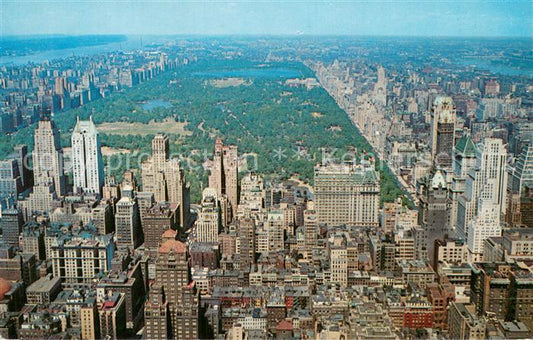 73764008 New York City Looking North from RCA Building Central Park and upper Ma