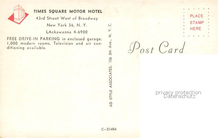 73764043 New York City Times Square Motor Hotel